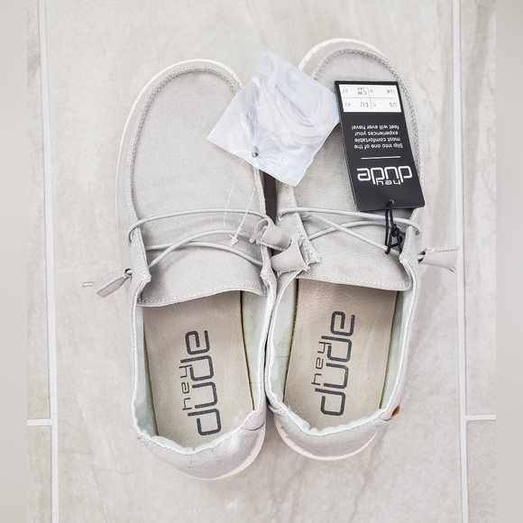 NWT Hey Dude Wendy Chambray Gray - Picture 3 of 7